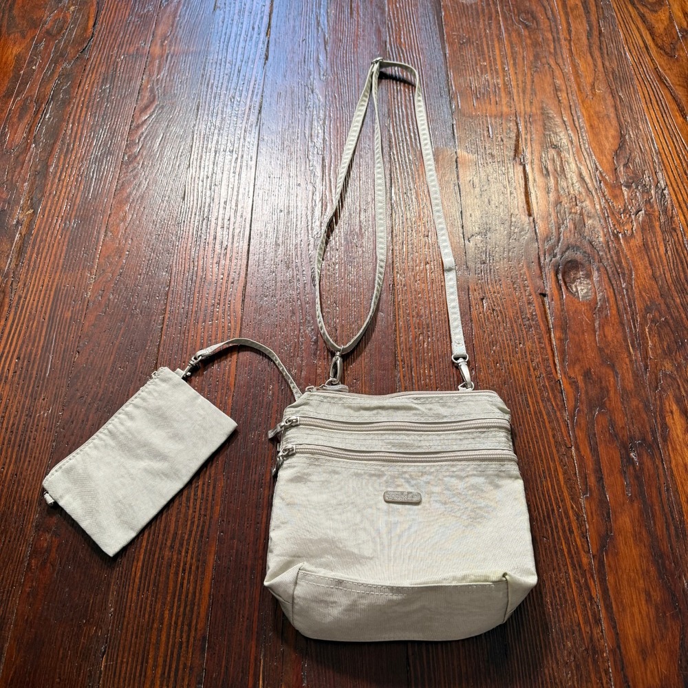Baggallini Crossbody Travel Shoulder Sling Bag Purse - Gray